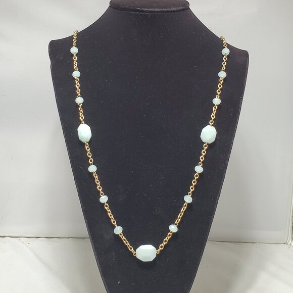 SPRING STREET by Nordstrom Multi Stone with Gold Chain Necklace: - Picture 1 of 7